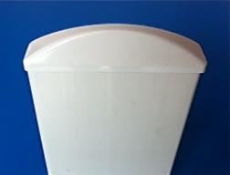 Chapeau Bombé PVC Blanc Lisse 130 mm
