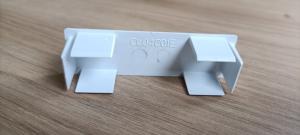 Embout Plat PVC Blanc Lisse 70x22 mm