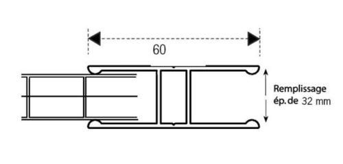 PROFILS H ALUMINIUM