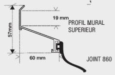 Kit profil mural sup Gris 4 ml