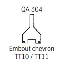 Embout chevron blanc QA 304 pour TT10/TT11