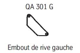 Embout de rive gauche blanc QA 301