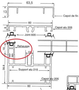 Kit 2 rhausses porteur 16 mm blanc 3ml