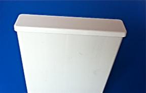 Chapeau Plat PVC Blanc Lisse 80 mm