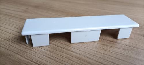 Embout Plat PVC Blanc Lisse 120x32 mm