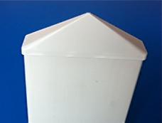 Chapeau Pointu PVC Blanc Lisse 130 mm
