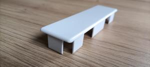 Embout Plat PVC Blanc Lisse 120x32 mm