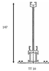 Profil de jonction 4,6 ml blanc CHEVRON EPINE RENFORCE TT 10B