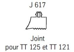 Joint de vitrage a clipper de 8 mm J617 pour TT125