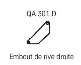 Embout de rive droite blanc QA 301