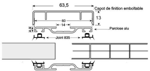 PROFILS NON PORTEUR POUR PLAQUE DE 10 MM