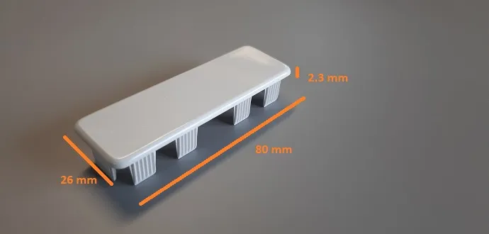 Image du produit EMBOUT PLAT BLANC LISSE 80 MM de Polydis Plastiques - 1