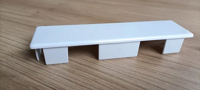 Image du produit EMBOUT PLAT BLANC LISSE 120 MM de Polydis Plastiques - 1