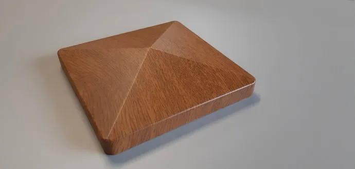 Image du produit CHAPEAU POTEAU CHENE DORE 76 MM de Polydis Plastiques - 1