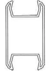 Image du produit POTEAU DROIT 2 DIRECTIONS BLANC 96X50 MM /ml de Polydis Plastiques - 1