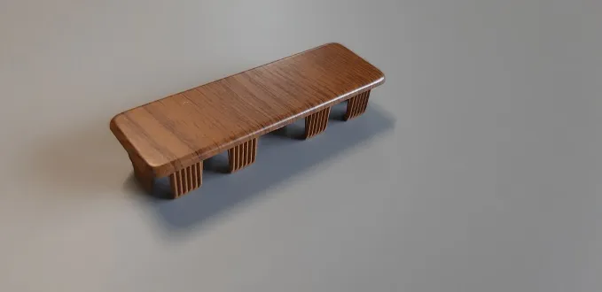 Image du produit EMBOUT PLAT CHENE DORE LISSE 80 MM de Polydis Plastiques - 1