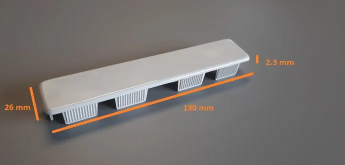 Image du produit EMBOUT PLAT BLANC LISSE 130 MM de Polydis Plastiques - 1