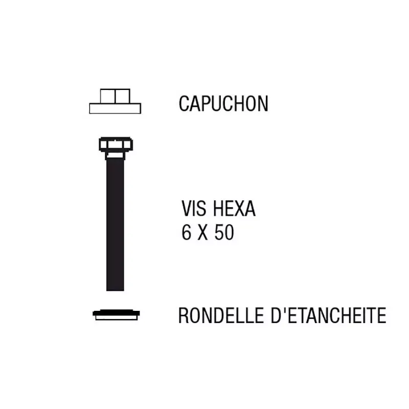 Image du produit KIT 50 VIS HEXA 32 MM GRIS de Polydis Plastiques - 1