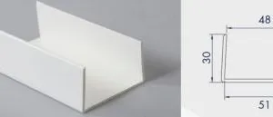 Image du produitPROFIL U EGALE 50 MM PAR 10 PCS 3ml de Polydis Plastiques - 3