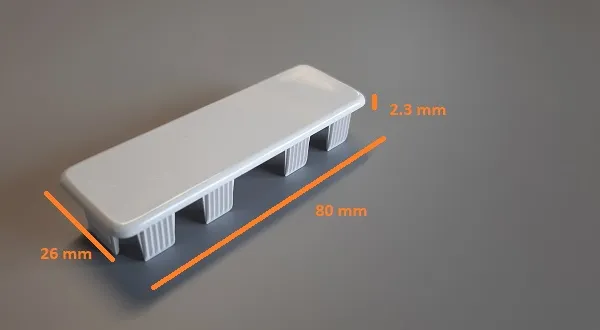 Image du produit EMBOUT PLAT BLANC LISSE 80 MM de Polydis Plastiques