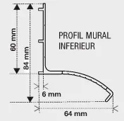 Image du produit PROFIL MURAL INF BLANC 4ml de Polydis Plastiques