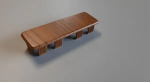 Image du produit EMBOUT PLAT CHENE DORE LISSE 80 MM de Polydis Plastiques