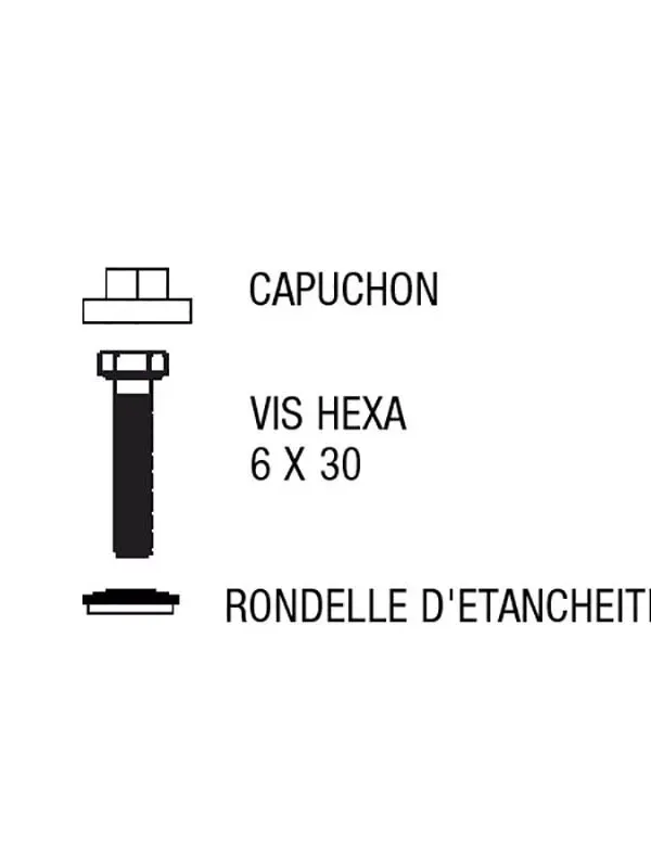 Image du produit KIT 50 VIS HEXA 16 MM BLANC de Polydis Plastiques