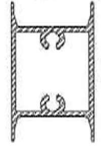 Image du produit RENFORT ALU POTEAU DROIT 2D /ml de Polydis Plastiques