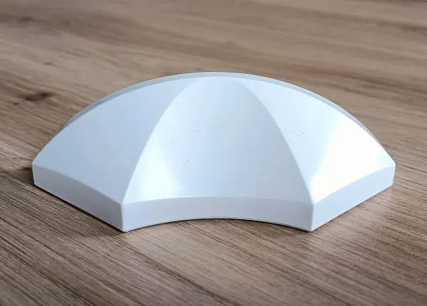 Image du produit CHAPEAU BOMBE BLANC LISSE MOULURE 100 MM de Polydis Plastiques