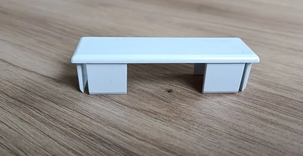 Image du produit EMBOUT PLAT BLANC LISSE 70 MM de Polydis Plastiques