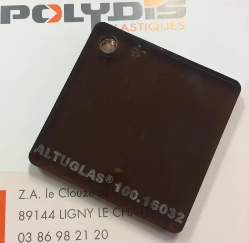 Image du produit PMMA COULE FUME BRUN FONCE de Polydis Plastiques