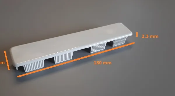 Image du produit EMBOUT PLAT BLANC LISSE 130 MM de Polydis Plastiques