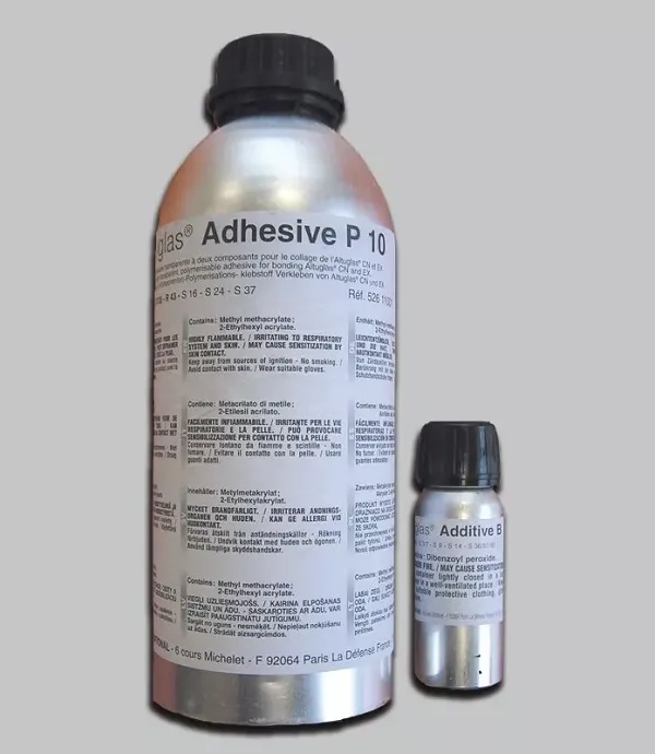 Image du produit COLLE PMMA POLYMERISABLE 2 COMPOSANTS 1kg de Polydis Plastiques