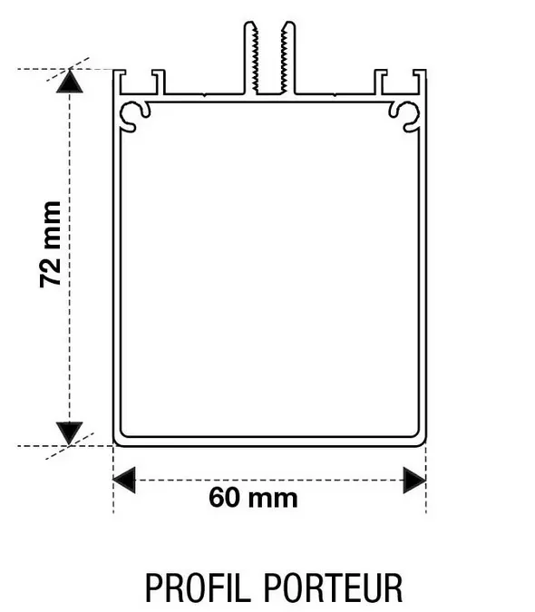 Image du produit KIT PORTEUR RECTANGULAIRE BLANC 4ml de Polydis Plastiques