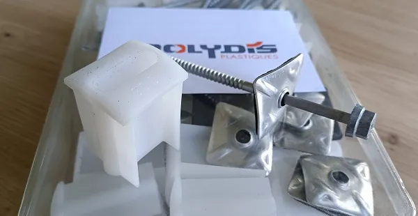 Image du produit KIT 20 FIXATIONS GRANDE ONDE METAL de Polydis Plastiques